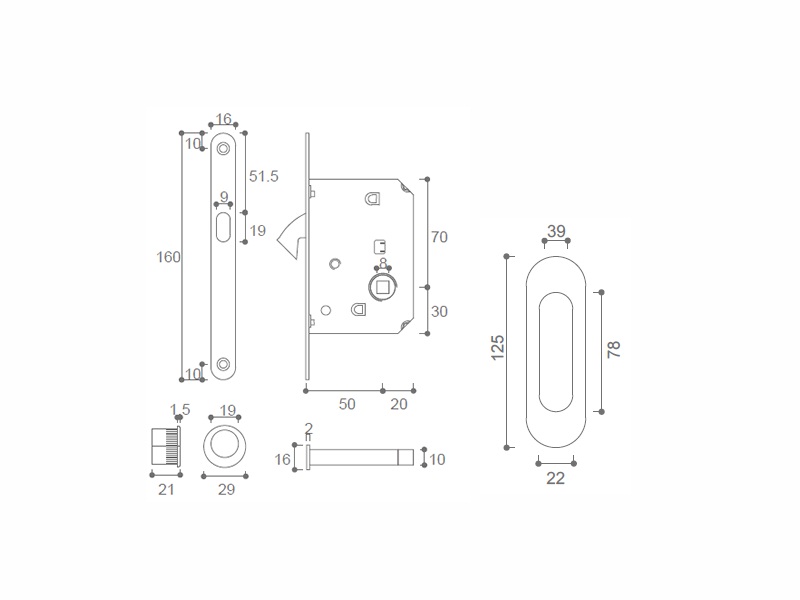 Sliding Door Lock For Wooden