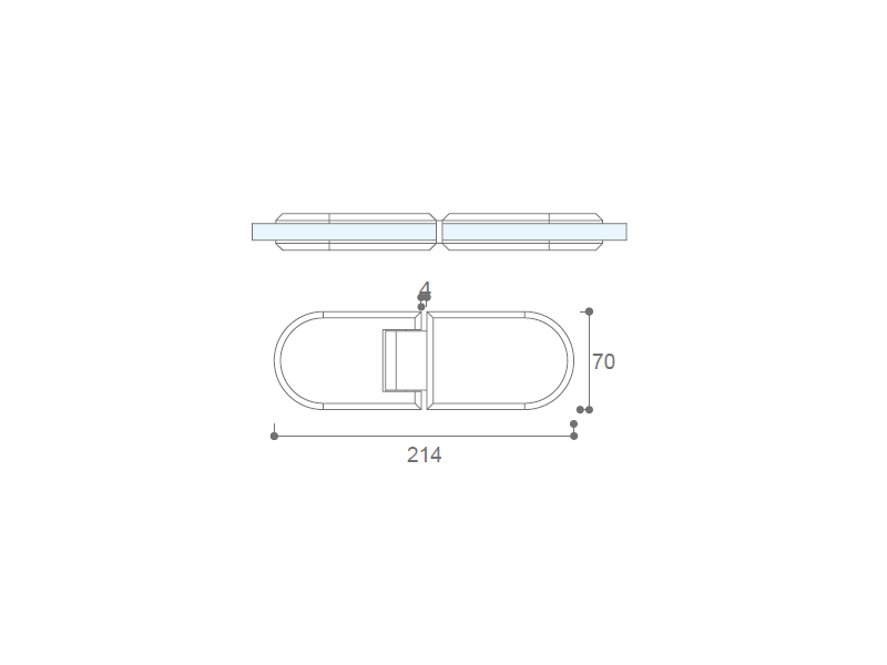 180° Shower Door Hinge(G-G)