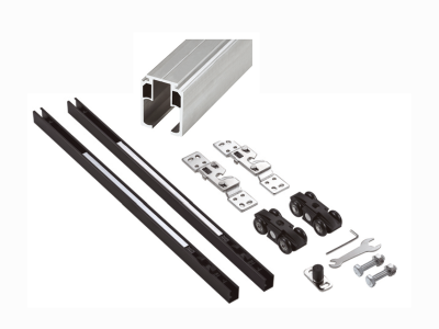 80kg 单扇双边带阻尼移门五金配件